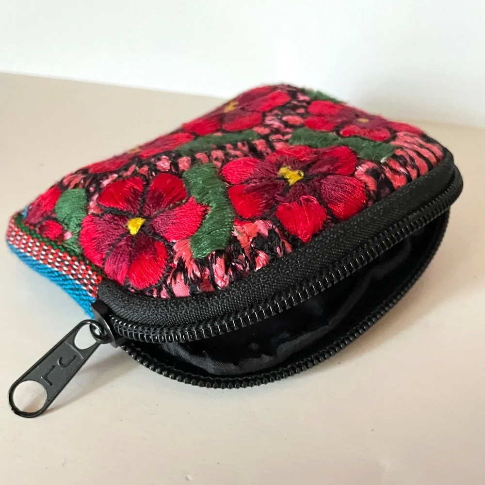 Cute embroidered purse mini walllet hand crafted from Mexico - Picture 7 of 7